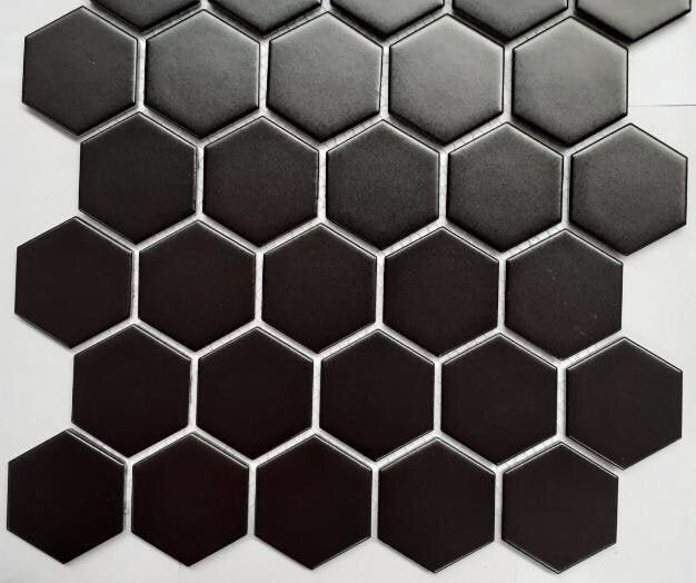 Gạch Mosaic lục giác đen mờ mã MHG900 - Daisan Store