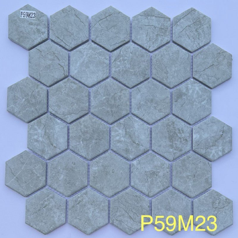Gạch mosaic lục giác xám - Daisan Store
