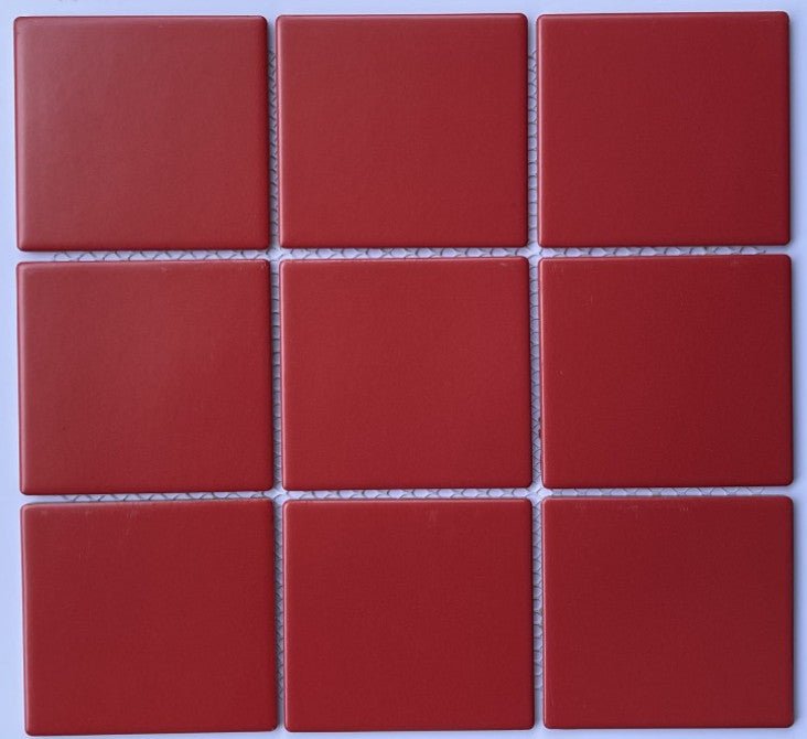 Gạch Mosaic Men Mờ Màu đỏ kt viên 97x97mm mã 906 - Daisan Store