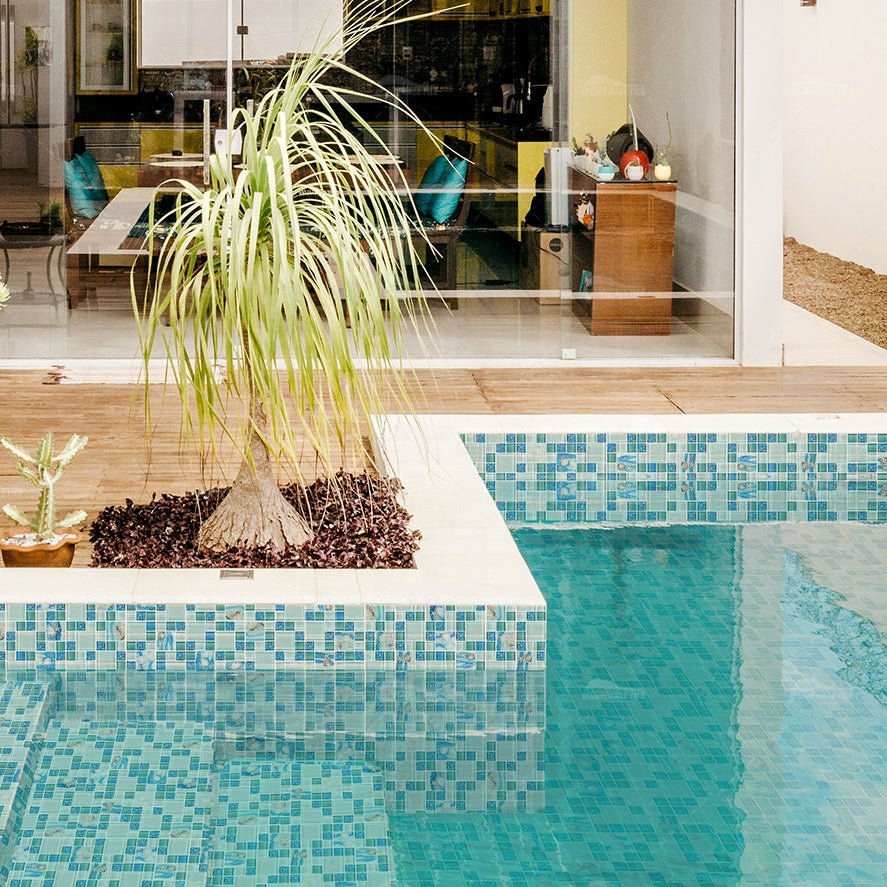 Gạch MOSAIC Nhựa Epoxy Hình Vỏ Sò Vuông - Daisan Store