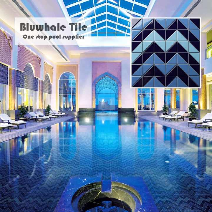 Gạch Mosaic Tam Giác Sứ Bể Bơi Ngoài Trời - Daisan Store