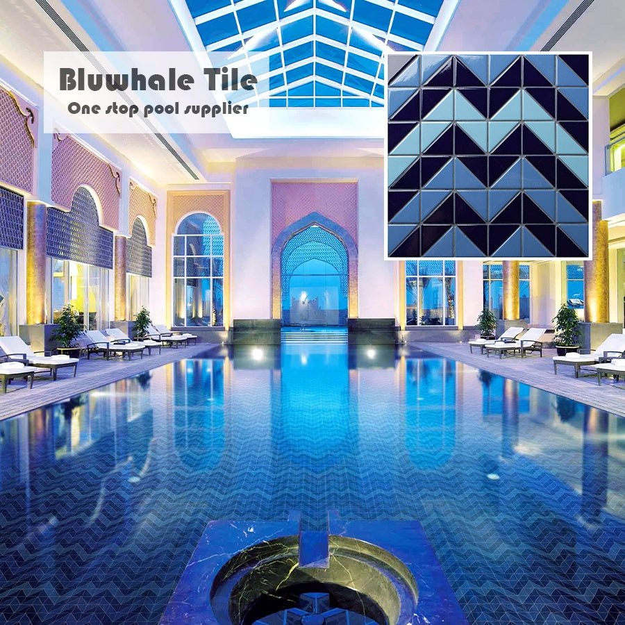 Gạch Mosaic Tam Giác Sứ Bể Bơi Ngoài Trời - Daisan Store