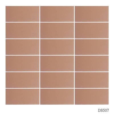 Gạch Mosaic thẻ hồng cam KT 45x95mm NGT_507_XRY - Daisan Store