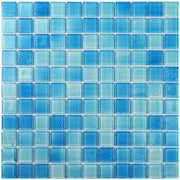 Gạch mosaic thủy tinh bề mặt chính hãng dùng trang trí nhà bếp hình vuông chất lượng cao bóng - Daisan Store