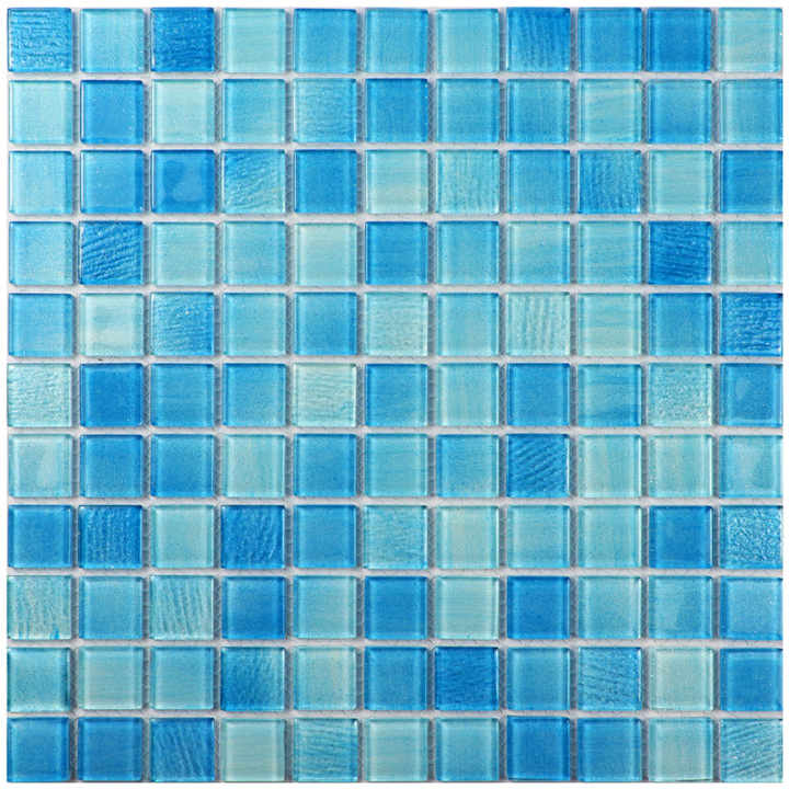 Gạch mosaic thủy tinh bề mặt chính hãng dùng trang trí nhà bếp hình vuông chất lượng cao bóng - Daisan Store