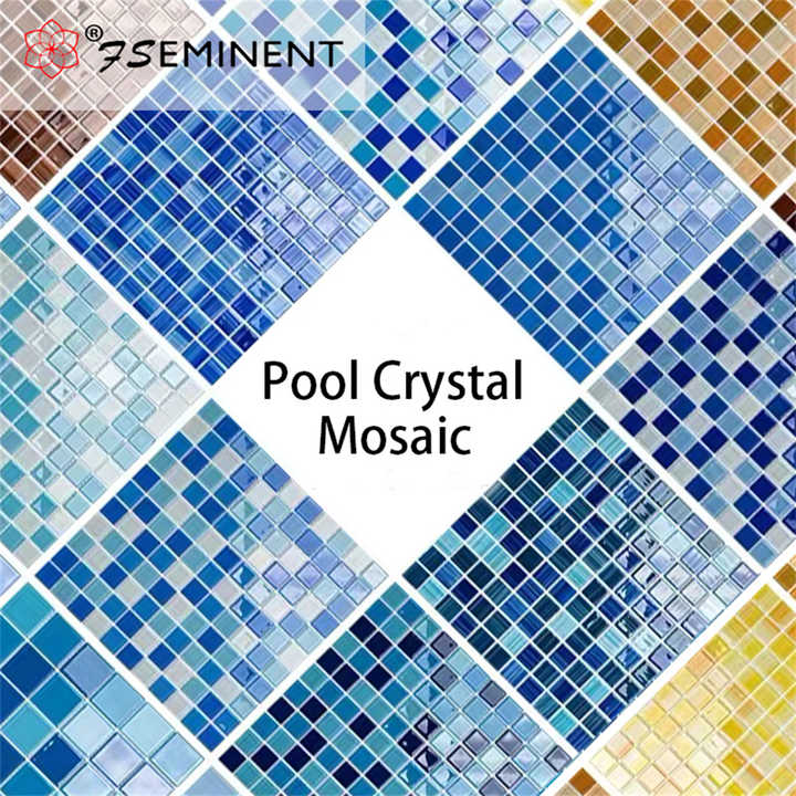 Gạch mosaic thủy tinh dùng để ốp tường hồ bơi, ốp tường hồ bơi, ốp gạch hồ bơi câu lạc bộ khách sạn - Daisan Store