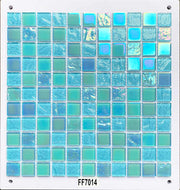 Gạch mosaic thủy tinh hình vuông pha lê óng ánh hiện đại nhiều màu sắc dày 4mm dùng trang trí tường ngoại thất nhà biệt thự - Daisan Store