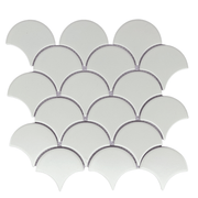 Gạch Mosaic vảy cá trơn trắng bóng KT 95x85mm mã S8501 - Daisan Store