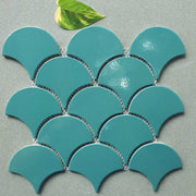 Gạch Mosaic vảy cá xanh trung men bóng GP - FT118B6 - Daisan Store