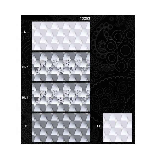 Gạch ốp lát 3D xanh trắng bóng kính cho phòng tắm. - Daisan Store