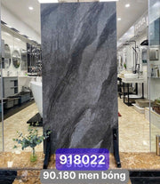 Gạch Ốp Lát 90x180cm Trung Quốc màu vân đá đen vân trắng nhạt 918022 - Daisan Store