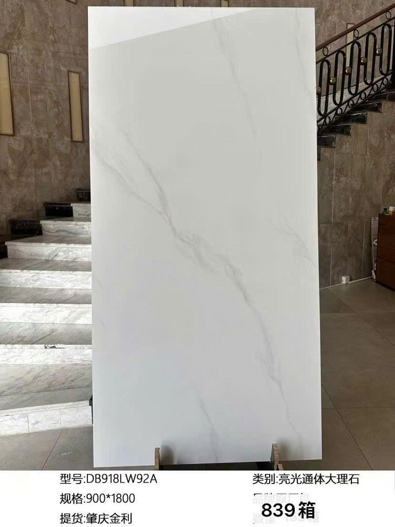 Gạch Ốp Lát 90x180cm Trung Quốc màu vân đá mây trắng nhạt 918LW92A - Daisan Store
