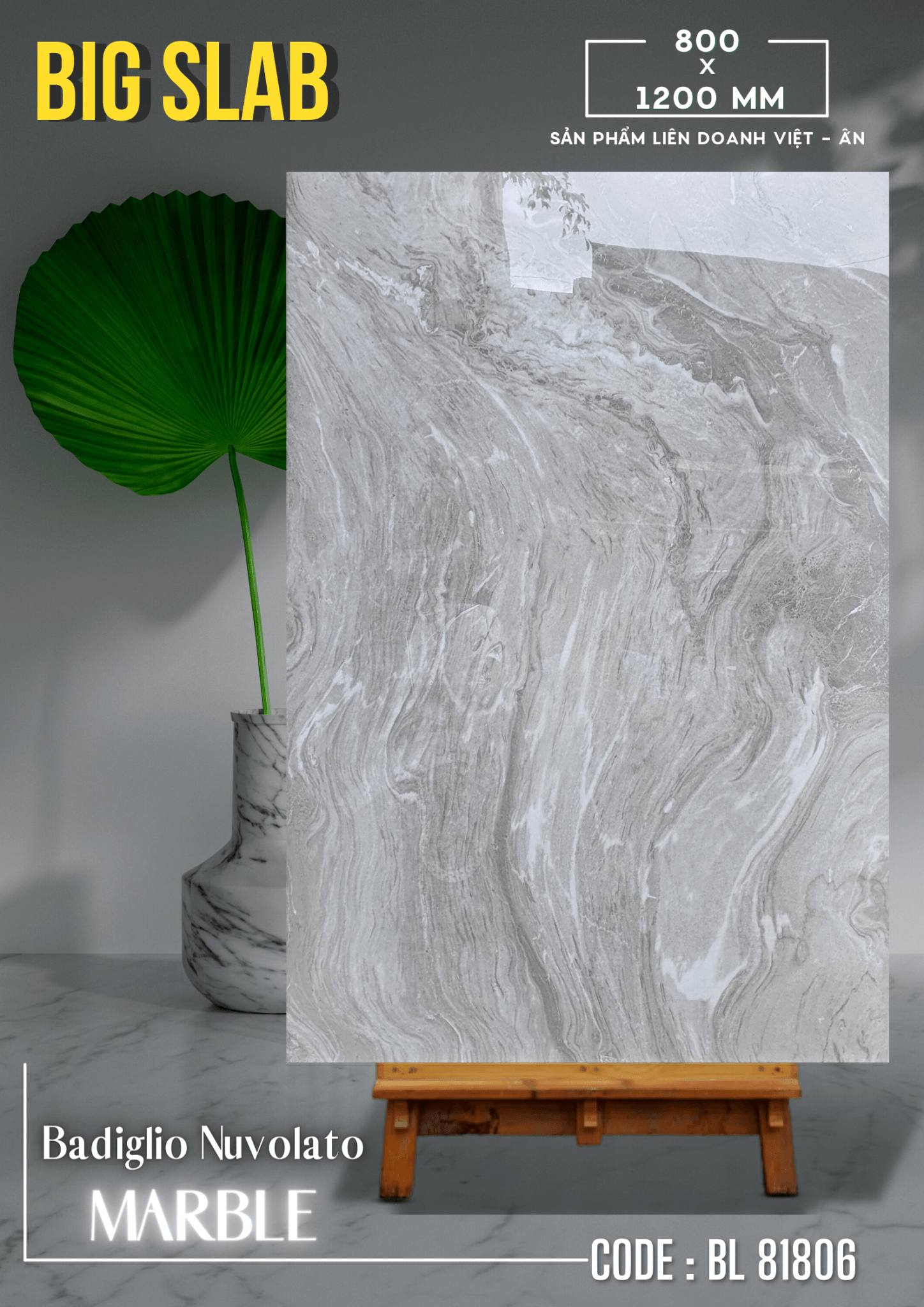 Gạch ốp lát Apodio BL 81806 Big Slab - Daisan Store