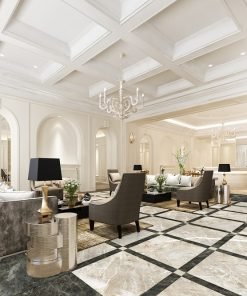 Gạch ốp lát màu kem vân đá 80×80 Đồng Tâm GRANITE 8080STONE003 - Daisan Store