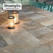 Gạch sứ chống trượt toàn thân cho hồ bơi khách sạn, hồ cá, hồ bơi cảnh quan, gạch ốp tường ngoại thất bằng đá tự nhiên 300*600mm - Daisan Store