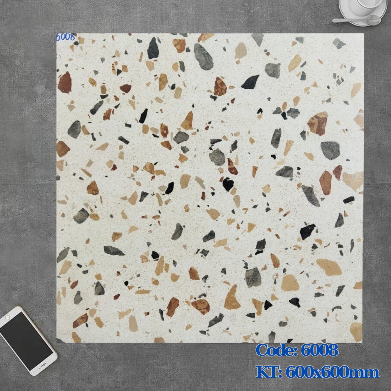 Gạch Terrazzo 600x600mm mã 6008 - Daisan Store