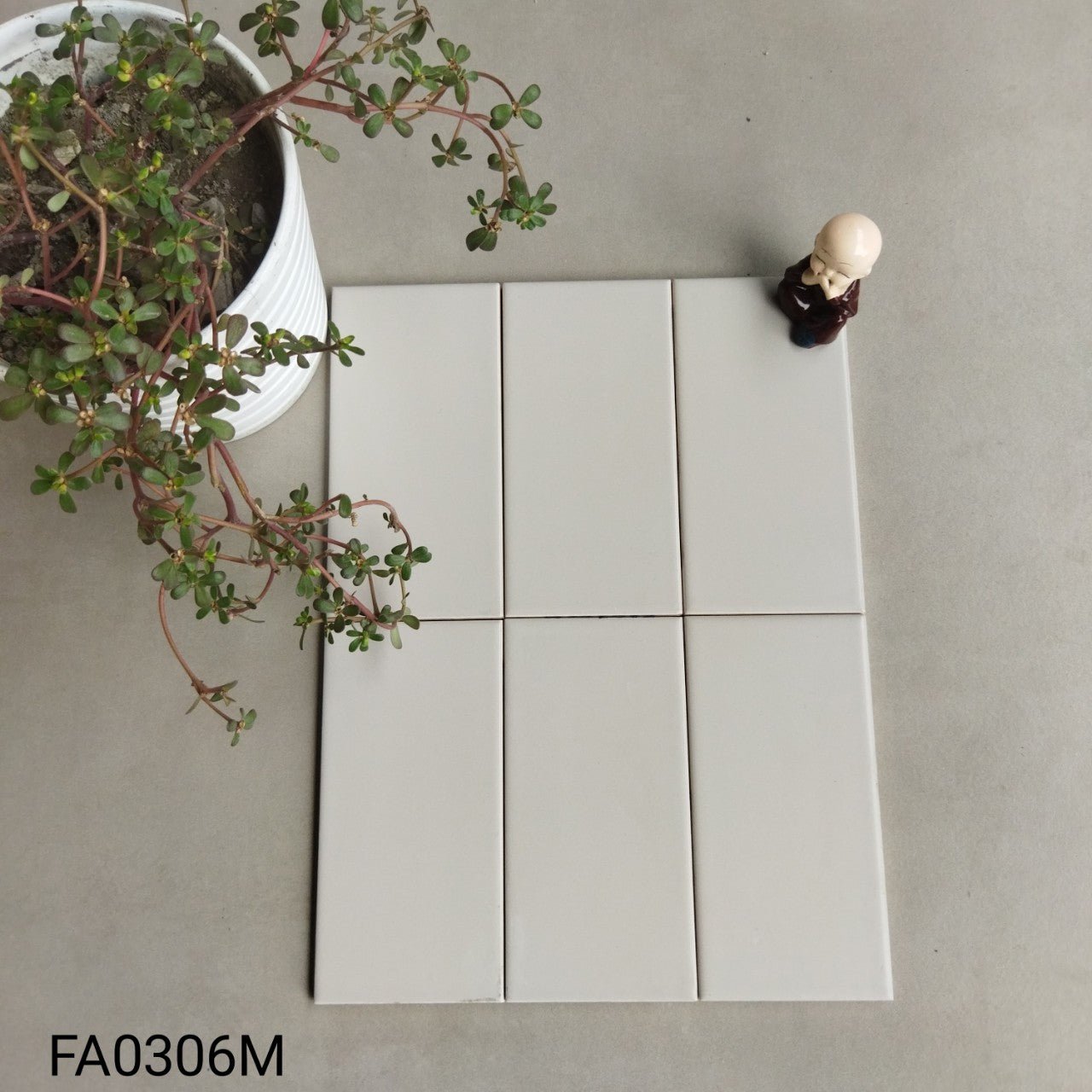 Gạch thẻ 75x150mm xám nhạt mờ FA0306M - Daisan Store