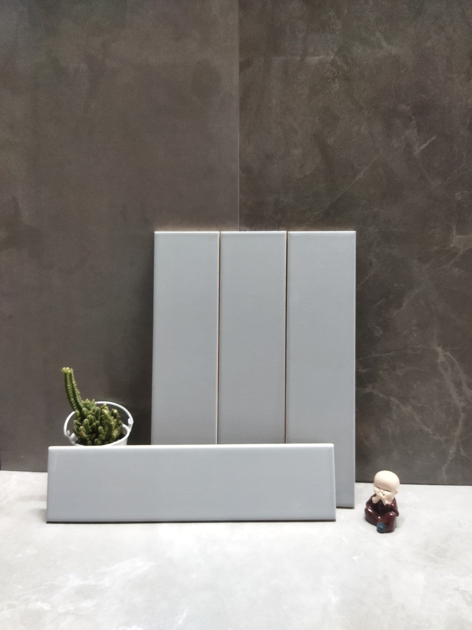 Gạch thẻ 75x300mm xám xanh mờ phẳng mã 68633 - Daisan Store