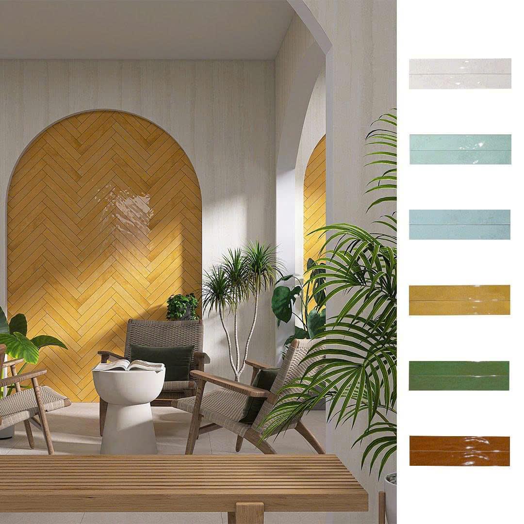 Gạch thẻ Porcelain bóng phẳng KT 60x400mm mã M604T00 - Daisan Store