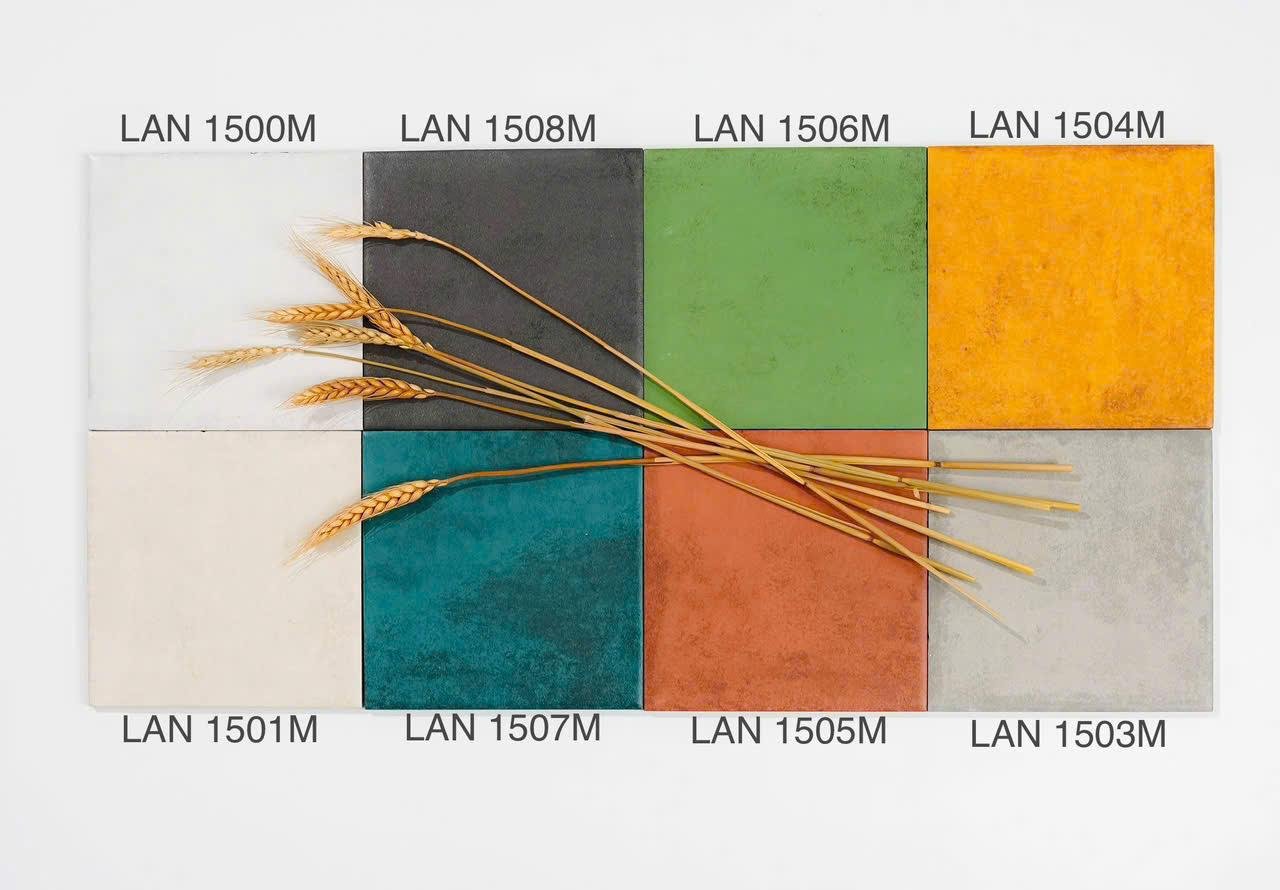 Gạch thẻ Porcelain mờ lượn KT 150x150mm mã LNA1505M - Daisan Store
