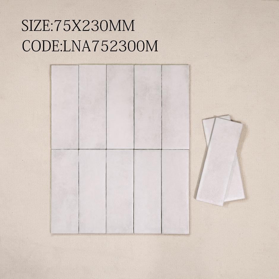 Gạch thẻ Porcelain mờ lượn KT 75x230mm mã LNA752300M - Daisan Store