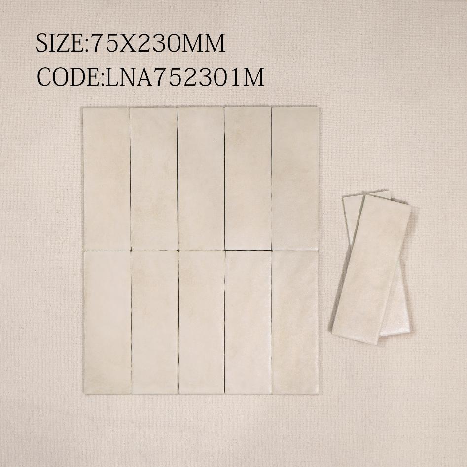 Gạch thẻ Porcelain mờ lượn KT 75x230mm mã LNA752301M - Daisan Store