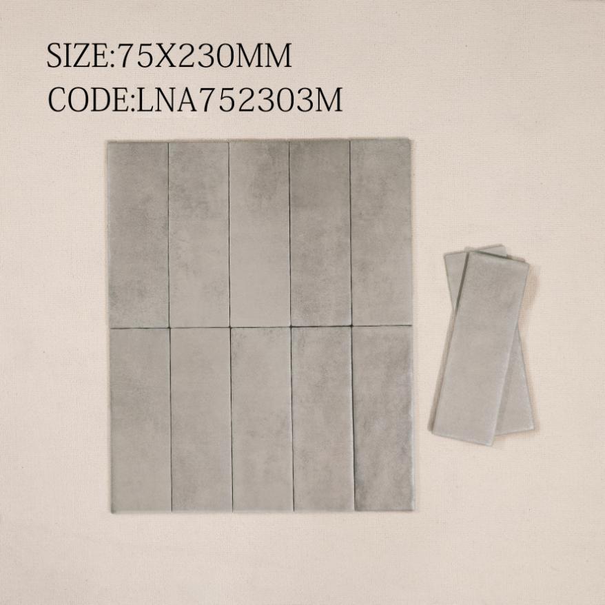 Gạch thẻ Porcelain mờ lượn KT 75x230mm mã LNA752303M - Daisan Store