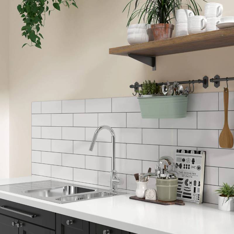 Gạch thẻ trắng bóng phẳng KT 100x300mm STA1300 - Daisan Store