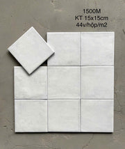 Gạch thẻ trắng men mờ KT 150x150mm (1h/1m/44v/17.5kg) 1500M - Daisan Store
