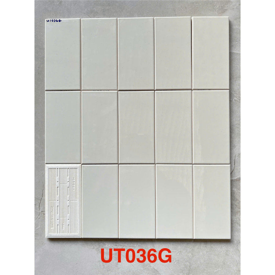 Gạch thẻ Việt Nam KT 75x150mm xám nhạt bòng phẳng loại 1 mã UTO36G - Daisan Store