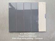 Gạch thẻ xám nhạt bóng phẳng KT 50x200mm SI0208P - Daisan Store