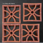 Gạch Thông Gió 20x20 Gốm Đỏ Tứ Diệp (Đỏ Đậm) - Daisan Store