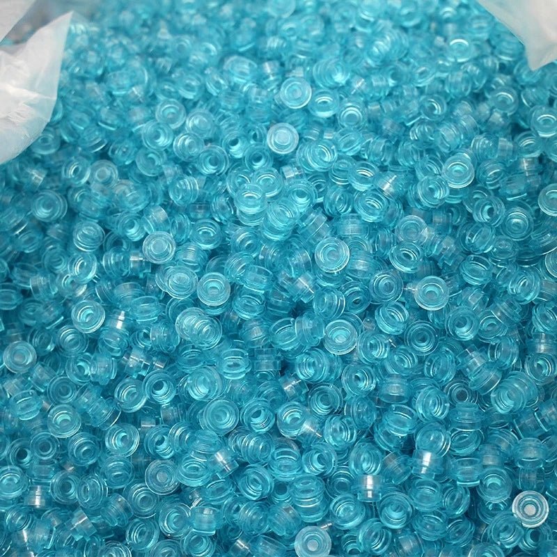 Gạch Tròn Trong Suốt 1x1 Xanh Dương Xây Dựng DIY - Daisan Store