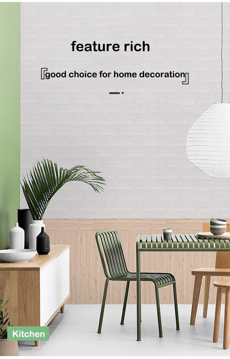 Gạch Xốp 3D Chống Nước - Trang Trí Tường Retro - Daisan Store