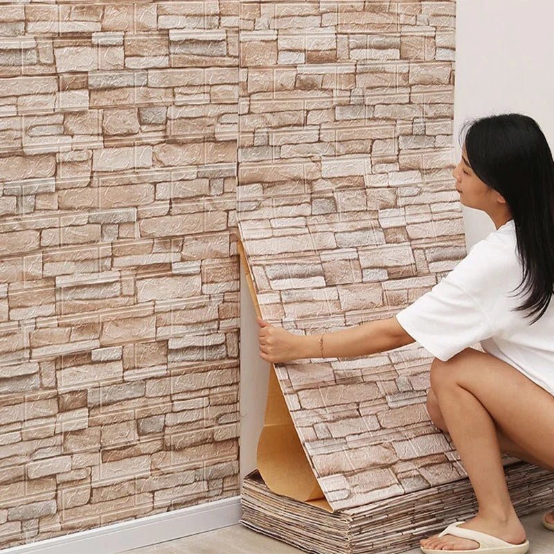 Gạch Xốp 3D Chống Nước - Trang Trí Tường Retro - Daisan Store