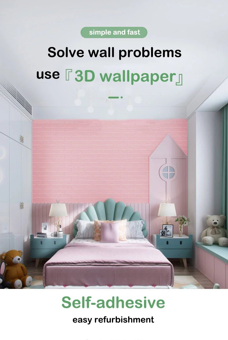 Gạch Xốp 3D Chống Nước - Trang Trí Tường Retro - Daisan Store