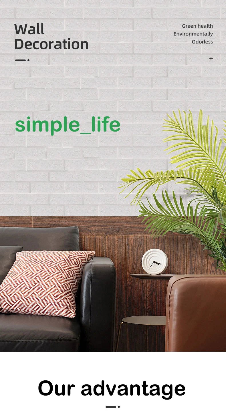 Gạch Xốp 3D Chống Nước - Trang Trí Tường Retro - Daisan Store