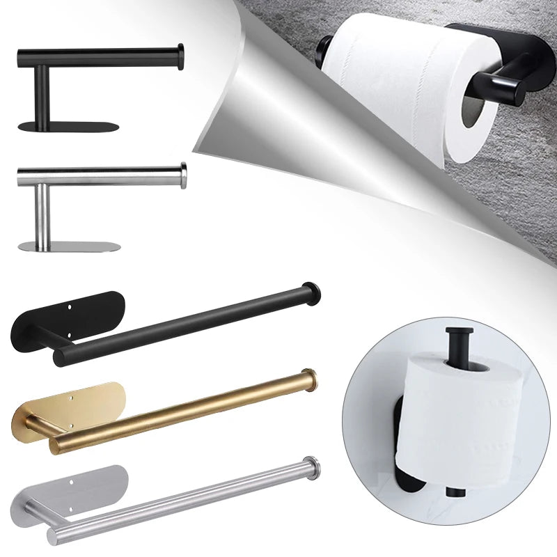 Giá Đỡ Giấy Inox Dán Tường Không Khoan Cho Nhà Tắm - Daisan Store