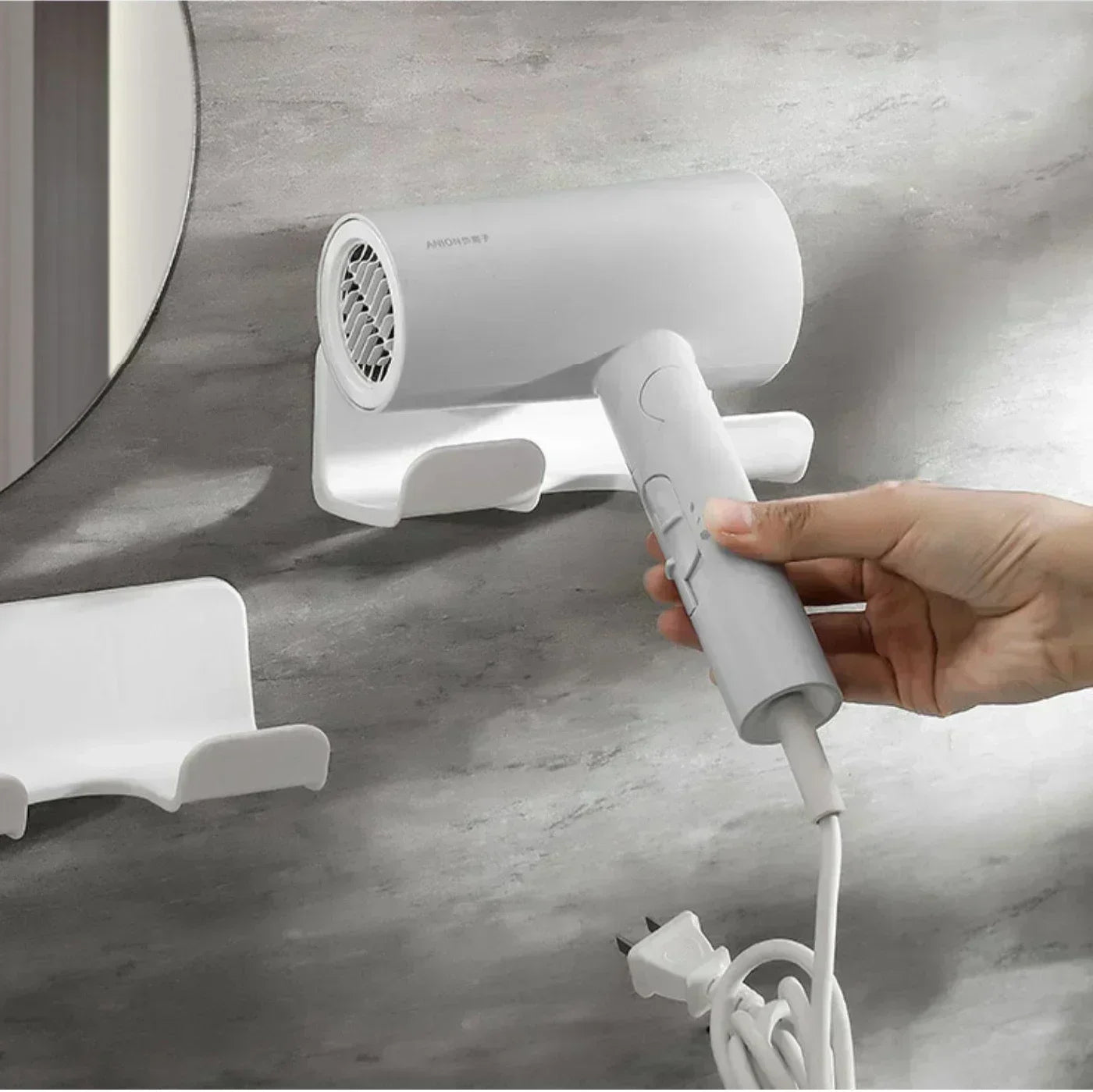 Giá Đỡ Máy Sấy & Máy Duỗi Tóc Treo Tường Nhà Tắm - Daisan Store
