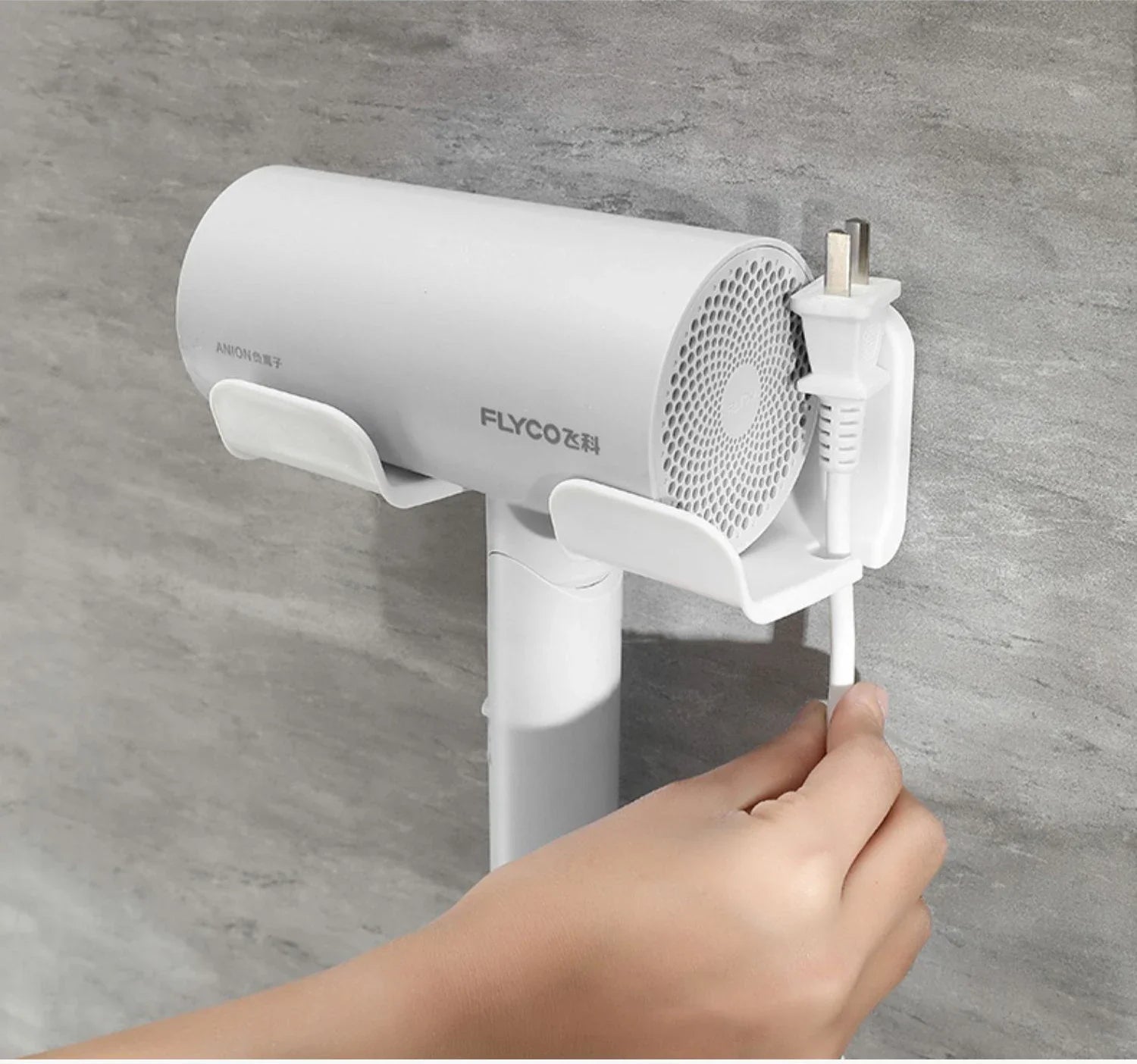 Giá Đỡ Máy Sấy & Máy Duỗi Tóc Treo Tường Nhà Tắm - Daisan Store
