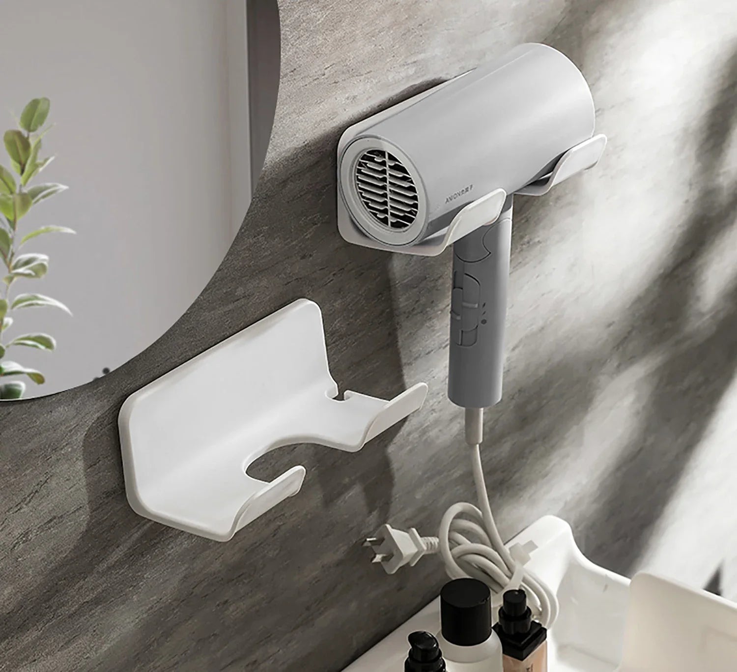 Giá Đỡ Máy Sấy & Máy Duỗi Tóc Treo Tường Nhà Tắm - Daisan Store