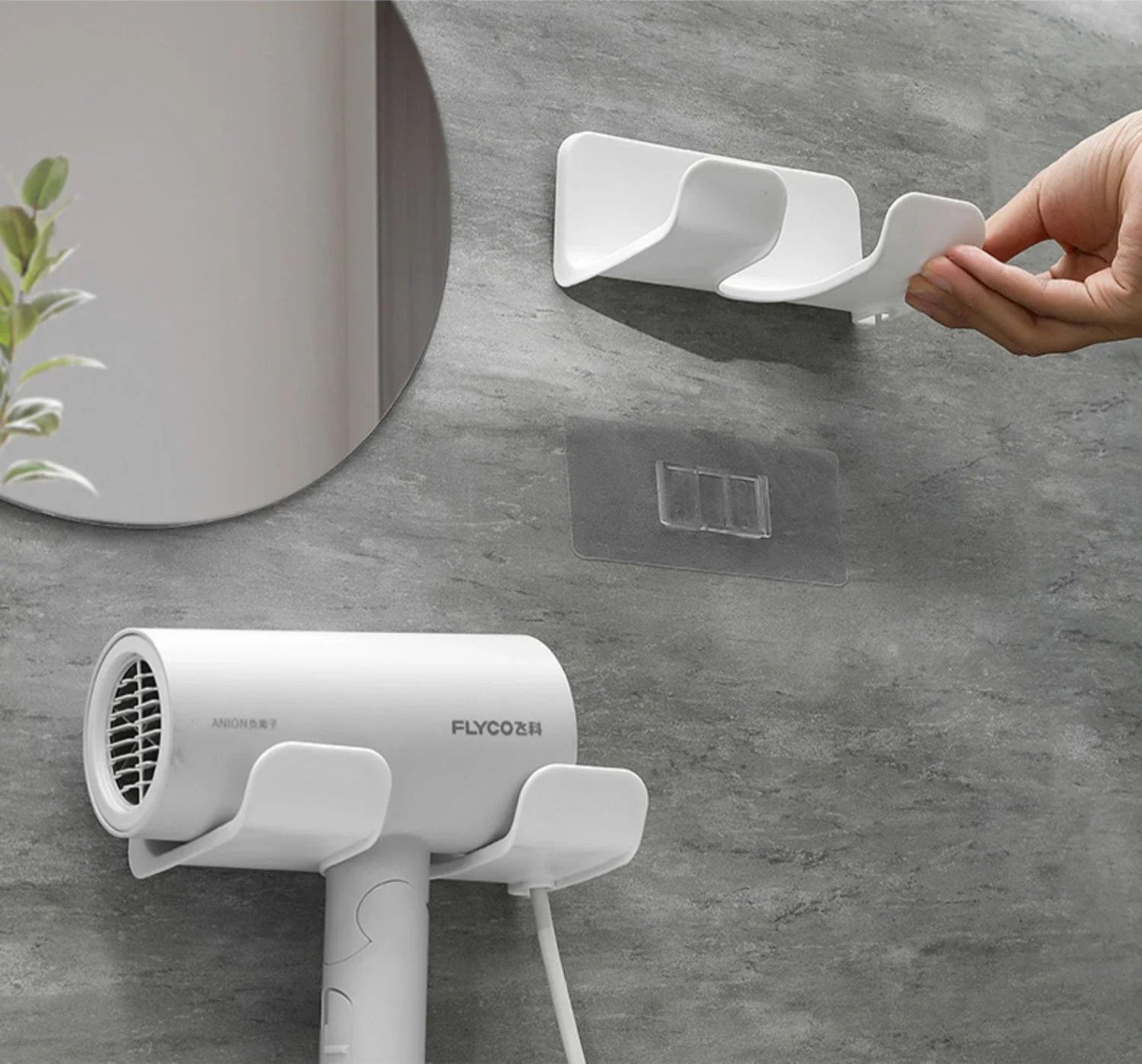 Giá Đỡ Máy Sấy & Máy Duỗi Tóc Treo Tường Nhà Tắm - Daisan Store