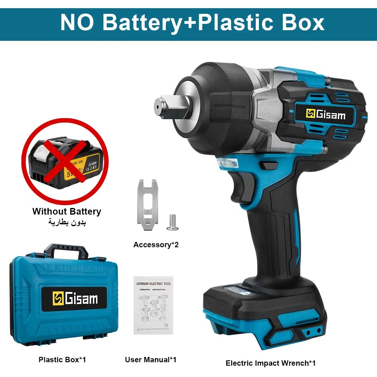 Gisam 2800NM Co Le Tac Dong Dien Khong Day Inch Makita 18V - Daisan Store