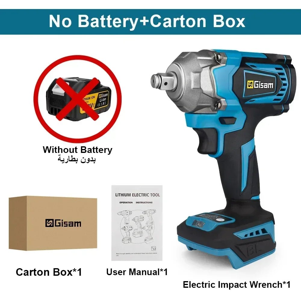 Gisam Impact Wrench Không Dây 1200Nm Makita 18V Pin - Daisan Store