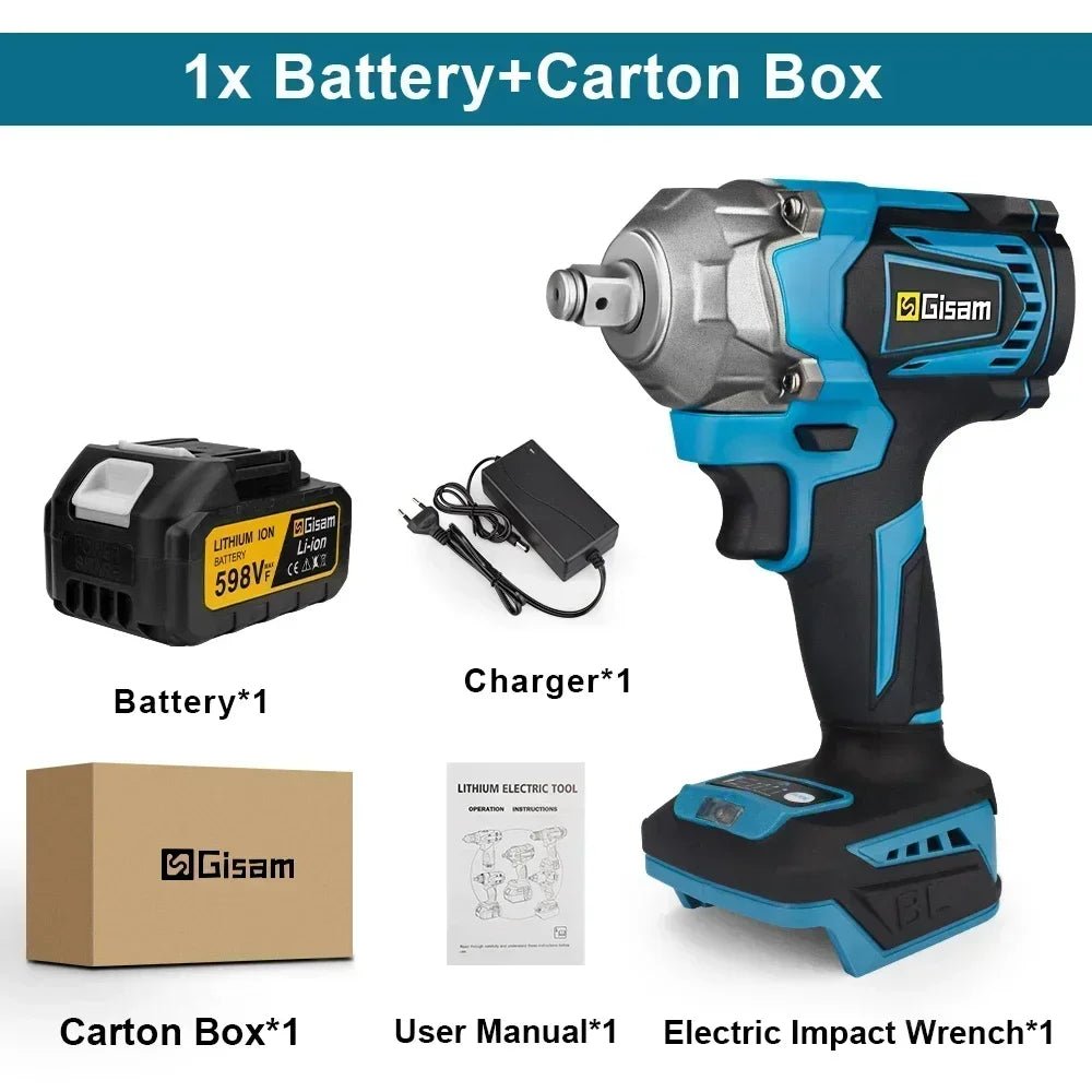 Gisam Impact Wrench Không Dây 1200Nm Makita 18V Pin - Daisan Store