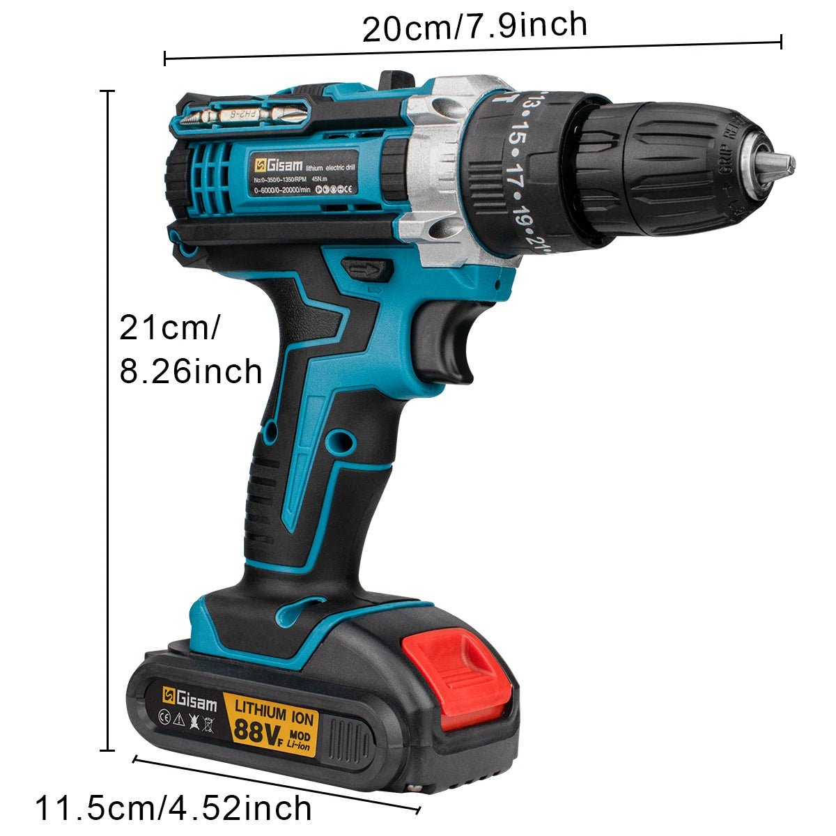 Gisam Máy Khoan Không Dây Pin Li Ion 28NM Cam Tay Tiện Dụng - Daisan Store