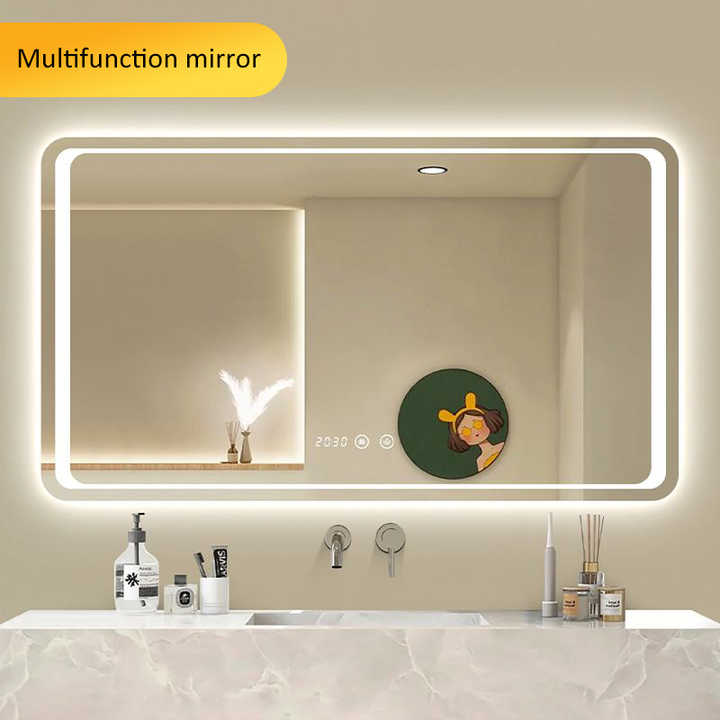 Gương phòng tắm sang trọng Thiết kế thông minh Cảm ứng đèn LED Chống sương mù Gương phòng tắm Gương hai chiều - Daisan Store