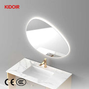 Gương phòng tắm thông minh Kidoir Factory, gương cảm ứng nhôm ba bóng, hình bầu dục, có đèn chiếu sáng, khách sạn - Daisan Store