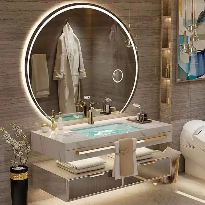 Gương thông minh hiện đại Tủ thông minh Gương tủ phòng tắm kết hợp bồn cầu chậu rửa mặt chậu rửa có thể tùy chỉnh - Daisan Store