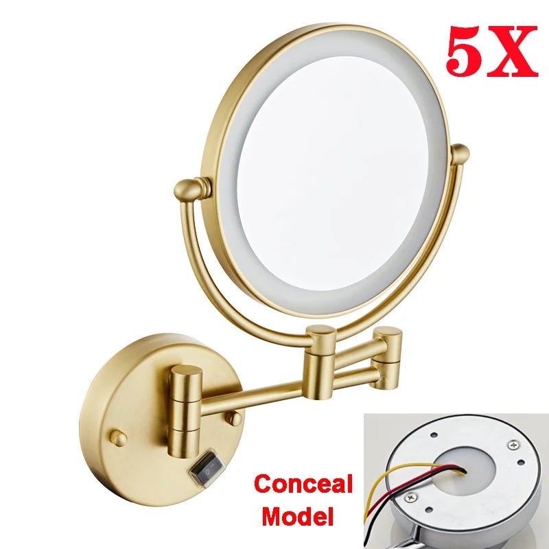 Gương Trang Điểm Khách Sạn LED Vàng Chải Cao Cấp - Daisan Store